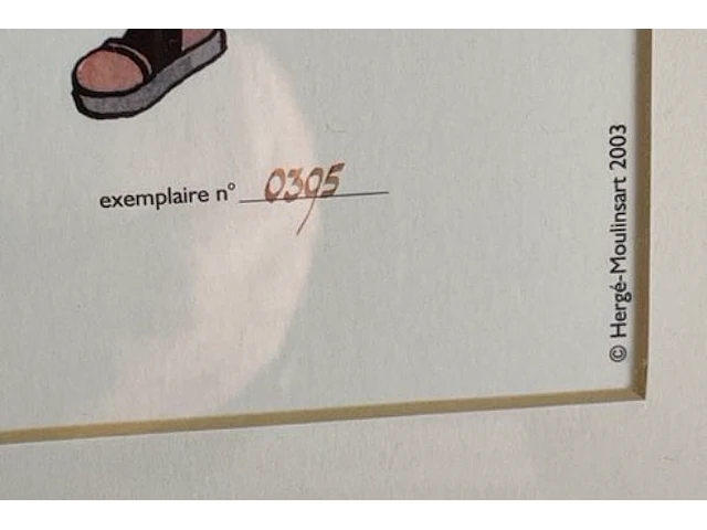 Lithographie hergé-moulinart 2003 - afbeelding 3 van  5