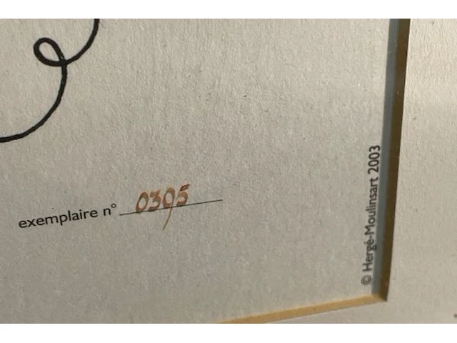 Lithographie hergé-moulinart 2003 - afbeelding 4 van  5
