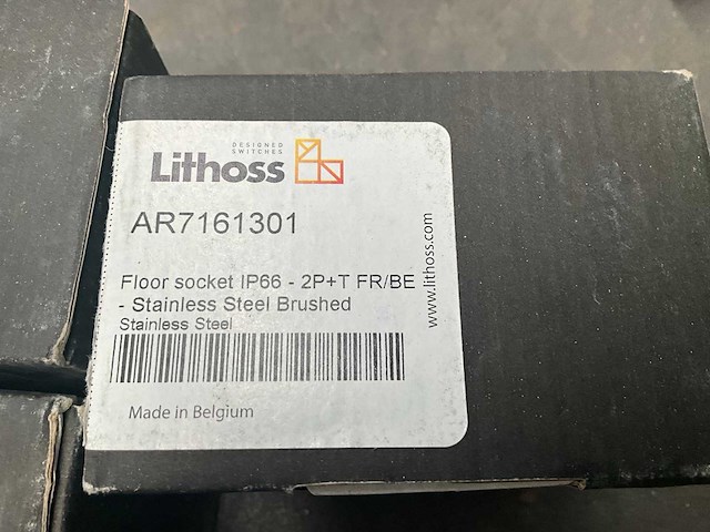 Lithos arpi rvs vloerstopcontact (6x) - afbeelding 3 van  4