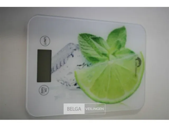 Little balance 8034 - green lemon digitale keukenweegschaal - afbeelding 2 van  3