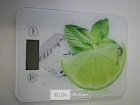 Little balance 8034 - green lemon digitale keukenweegschaal - afbeelding 2 van  3