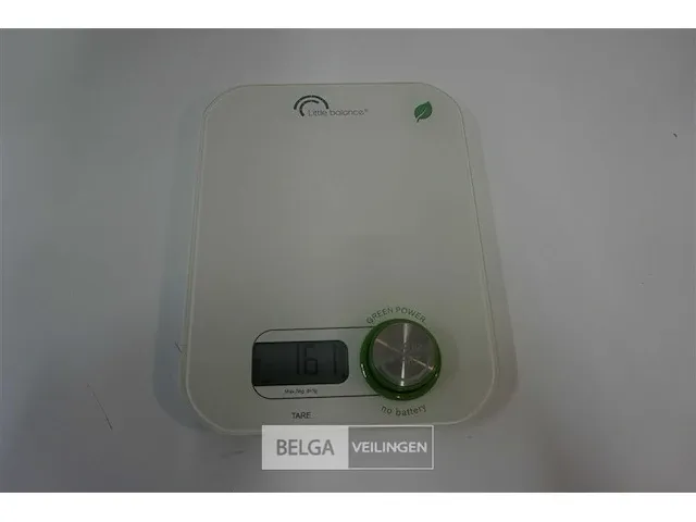 Little balance green power kitchen white digitale keukenweegschaal - afbeelding 1 van  1