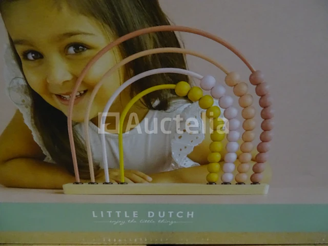 Little dutch roze regenboog houten telraam - afbeelding 2 van  2