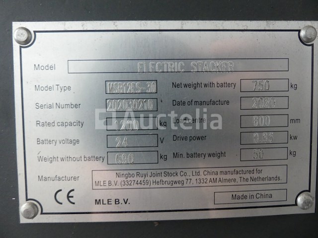 Lm elektrische stapelaar - afbeelding 1 van  12