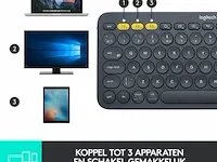 Logitech k380 - draadloos bluetooth toetsenbord -azerty frans - zwart - afbeelding 4 van  5