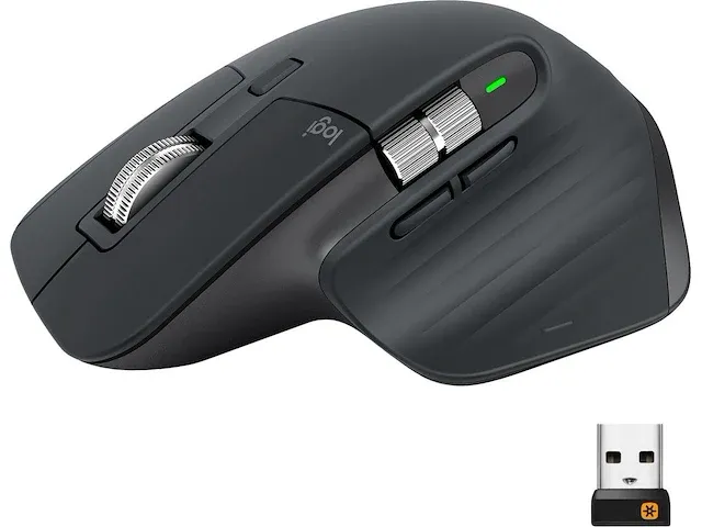 Logitech mx master 3 advanced wireless mouse graphite - afbeelding 2 van  5
