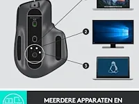 Logitech mx master 3 advanced wireless mouse graphite - afbeelding 4 van  5