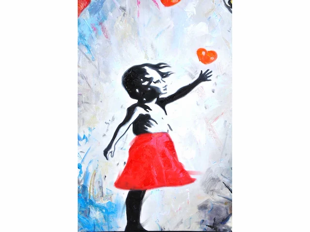 Loïc tuhal - ode aan banksy - olie op doek - 120x90 cm - afbeelding 9 van  12