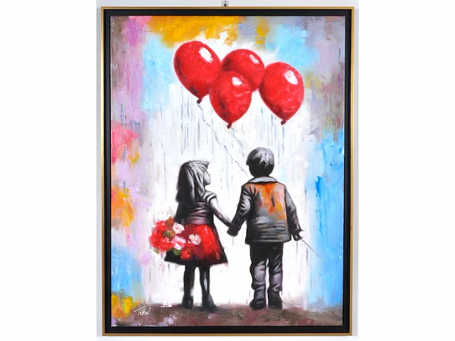 Loîc tuhal - ode aan banksy - olie op doek - afbeelding 6 van  13