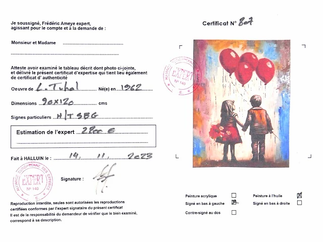 Loîc tuhal - ode aan banksy - olie op doek - afbeelding 8 van  13
