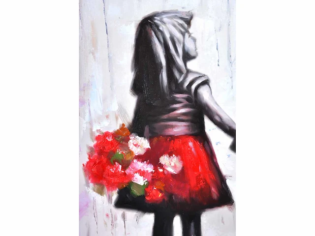 Loîc tuhal - ode aan banksy - olie op doek - afbeelding 10 van  13
