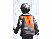 Loîc tuhal - ode aan banksy - olie op doek - afbeelding 11 van  13