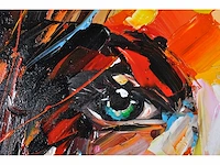 Loîc tuhal - visage - olie op doek - 100x100 cm - afbeelding 12 van  13