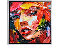 Loîc tuhal - visage - olie op doek - 100x100 cm - afbeelding 6 van  13