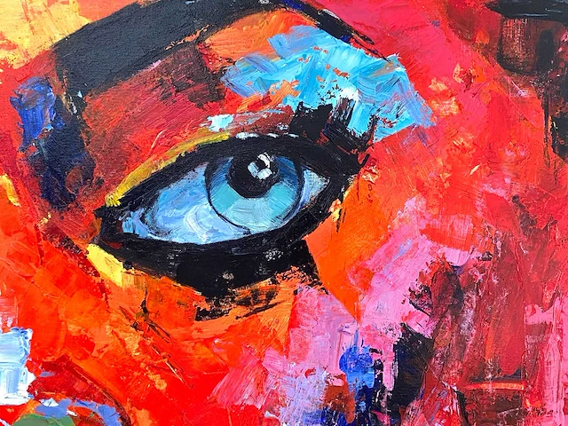 Loîc tuhal - visage - olie op doek - afbeelding 9 van  12