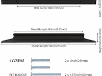 Lontan set van 20 meubelgrepen zwarte kastgrepen - afbeelding 2 van  2
