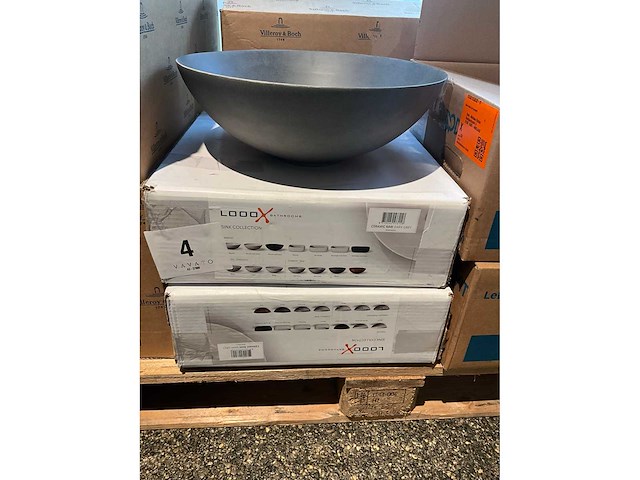 Looox ceramic raw wwk40dg opbouw wastafel (2x) - afbeelding 3 van  4