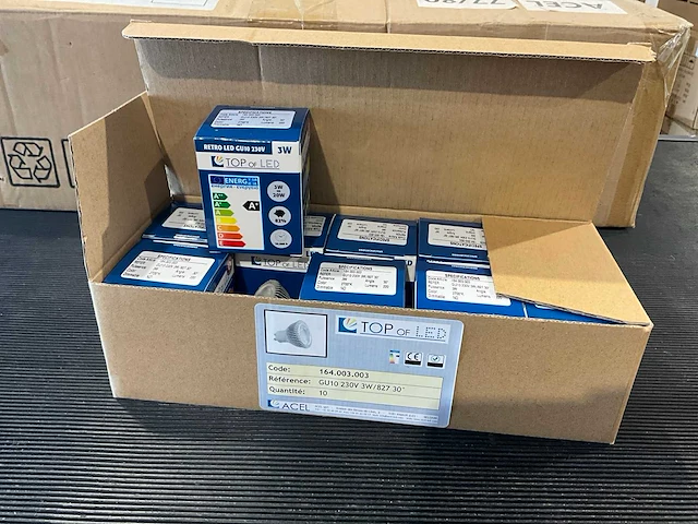 Lot - led lamp gu10 3w – 220 lm, 2700k warm wit, 30° - nieuw (750x) - afbeelding 3 van  10