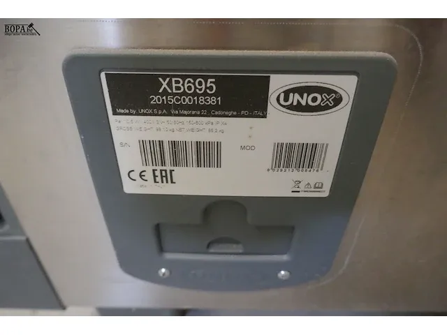 Lot 1 - afbakoven unox - afbeelding 4 van  5