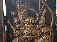 Lot 1 - afrikaanse kunstwerken op koperen plaat 2 stuks - afbeelding 3 van  3