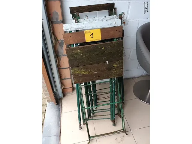 Lot 1 - brocante plooistoelen. 7stuks - afbeelding 1 van  4