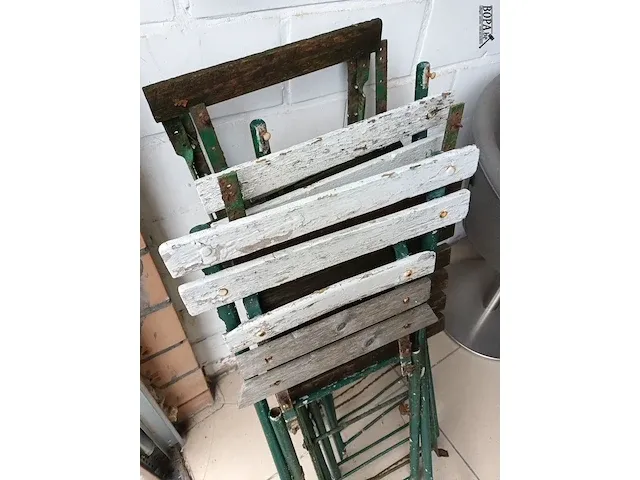 Lot 1 - brocante plooistoelen. 7stuks - afbeelding 3 van  4