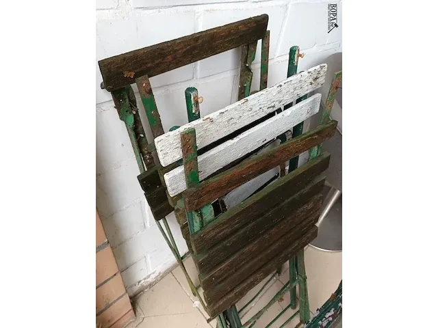Lot 1 - brocante plooistoelen. 7stuks - afbeelding 4 van  4