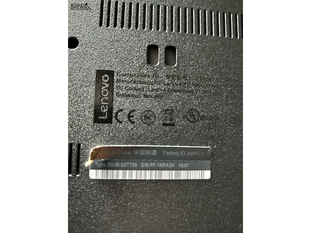 Lot 1 - lenovo thinkpad laptop (15,6 inch) - afbeelding 2 van  2
