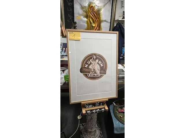 Lot 1 - litho mel ramos naakte vrouw op sigaar - afbeelding 6 van  7