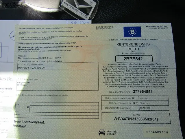 Lot 1 - mercedes v-klasse 220d (2022-chass.w1v44781313960502) - afbeelding 7 van  16