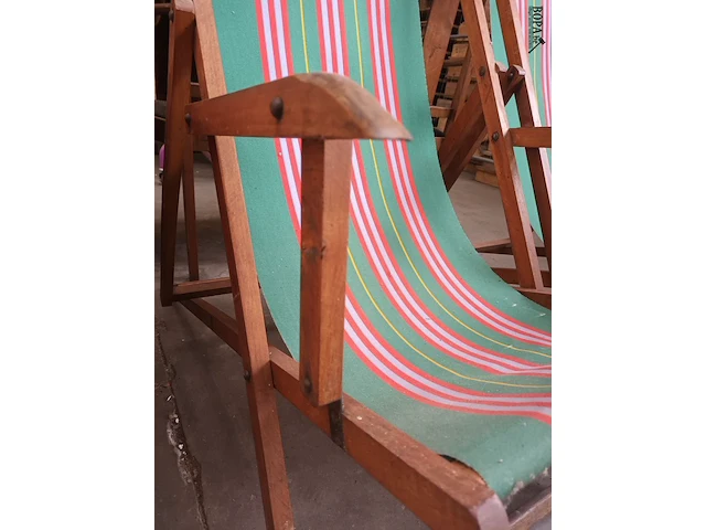 Lot 1 - retro strandstoel. 2 stuks - afbeelding 2 van  4