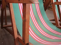 Lot 1 - retro strandstoel. 2 stuks - afbeelding 2 van  4