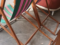 Lot 1 - retro strandstoel. 2 stuks - afbeelding 3 van  4