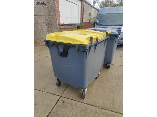 Lot 1 - rolcontainer voor karton en papier - afbeelding 2 van  5