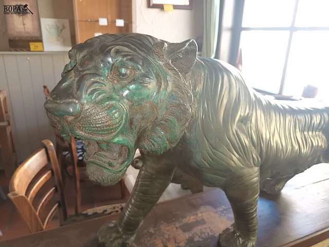 Lot 1 - tijger in brons - afbeelding 2 van  5