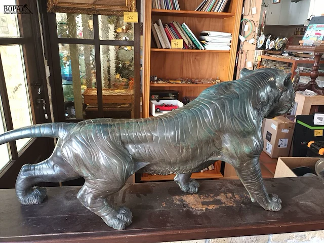 Lot 1 - tijger in brons - afbeelding 4 van  5