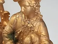 Lot 1 - vergulde mantelklok - afbeelding 3 van  5