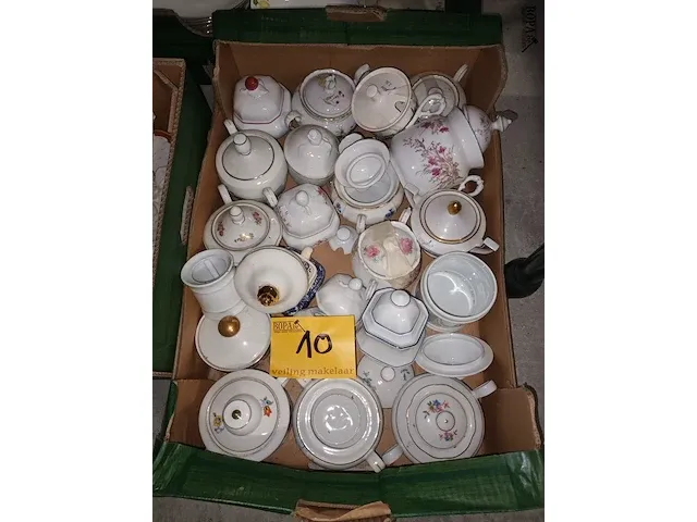 Lot 10 - suikerpotten. 1 doos - afbeelding 1 van  4