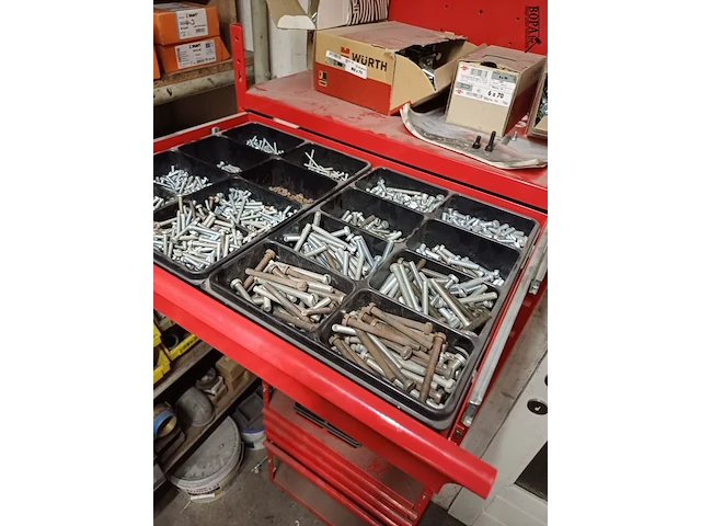 Lot 1001 - verrijdbare würth gereedschapskast - afbeelding 8 van  14