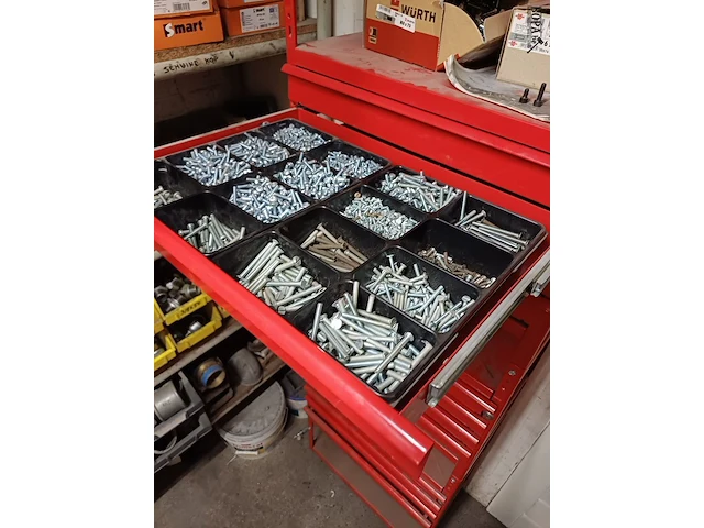 Lot 1001 - verrijdbare würth gereedschapskast - afbeelding 9 van  14