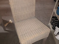 Lot 101 - rieten eetkamerstoelen. 4 stuks - afbeelding 2 van  3