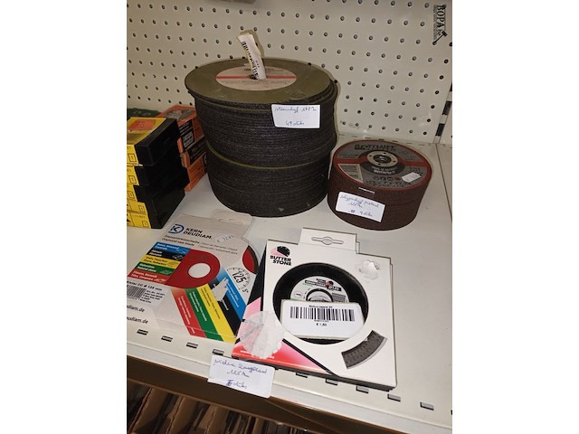 Lot 102 - schijven, zaagbladen en alarmen. 100 stuks - afbeelding 2 van  7