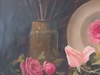 Lot 102 - schilderij met rozen - afbeelding 4 van  6