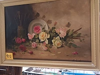 Lot 102 - schilderij met rozen - afbeelding 6 van  6