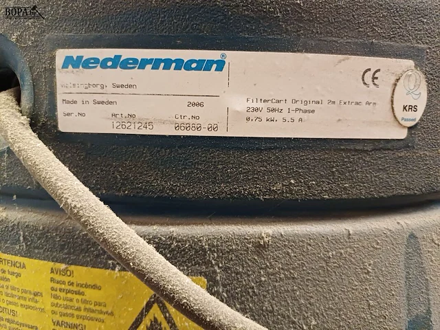 Lot 1023 - industriële stofzuiger nedermann - afbeelding 4 van  5