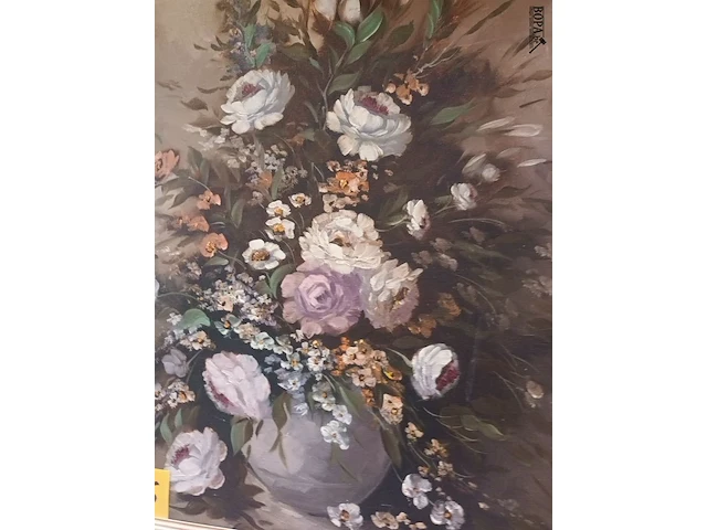 Lot 105 - schilderij bloemen - afbeelding 4 van  5