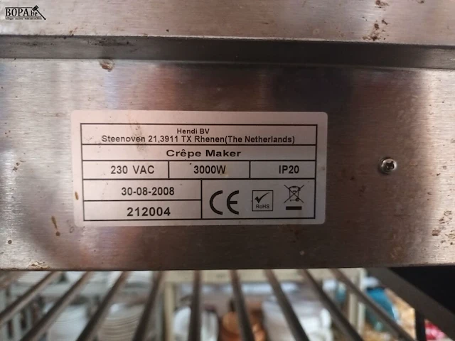 Lot 107 - pannenkoeken maker hendi - afbeelding 4 van  4
