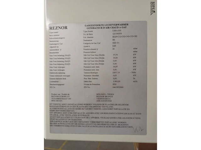Lot 1070 - warme lucht blazer reznor - afbeelding 4 van  4