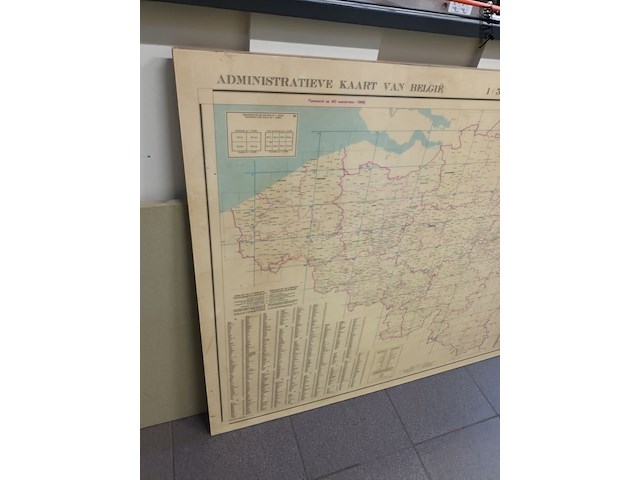 Lot 108 - paneel met kaart van belgië - afbeelding 3 van  4