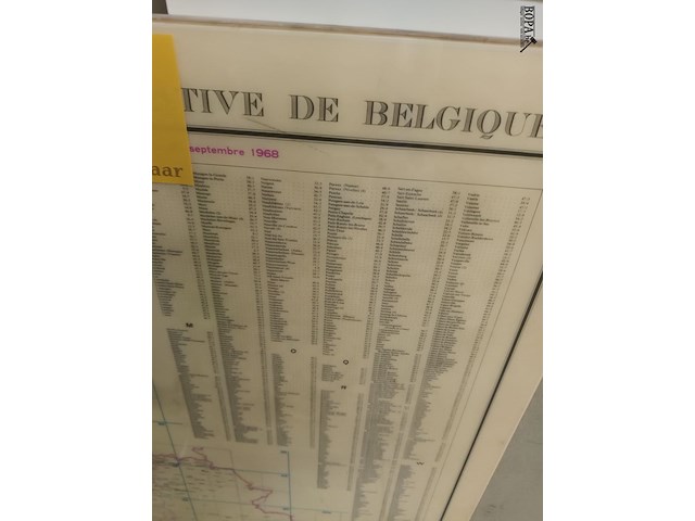 Lot 108 - paneel met kaart van belgië - afbeelding 4 van  4